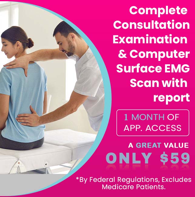 Patient consultation with chiropractor offer